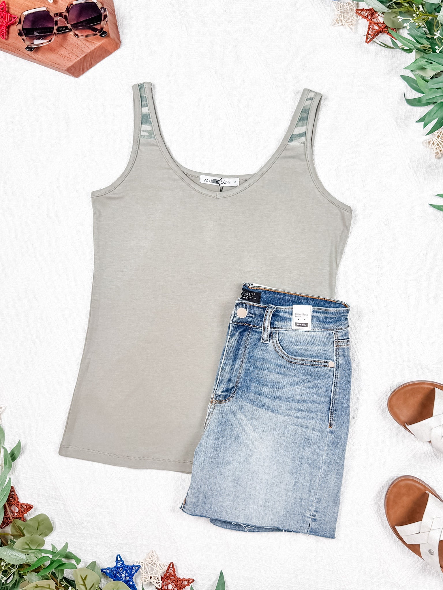 Poppy Tank - Olive and Camo